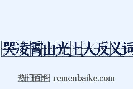哭凌霄山光上人反义词是什么意思的图片